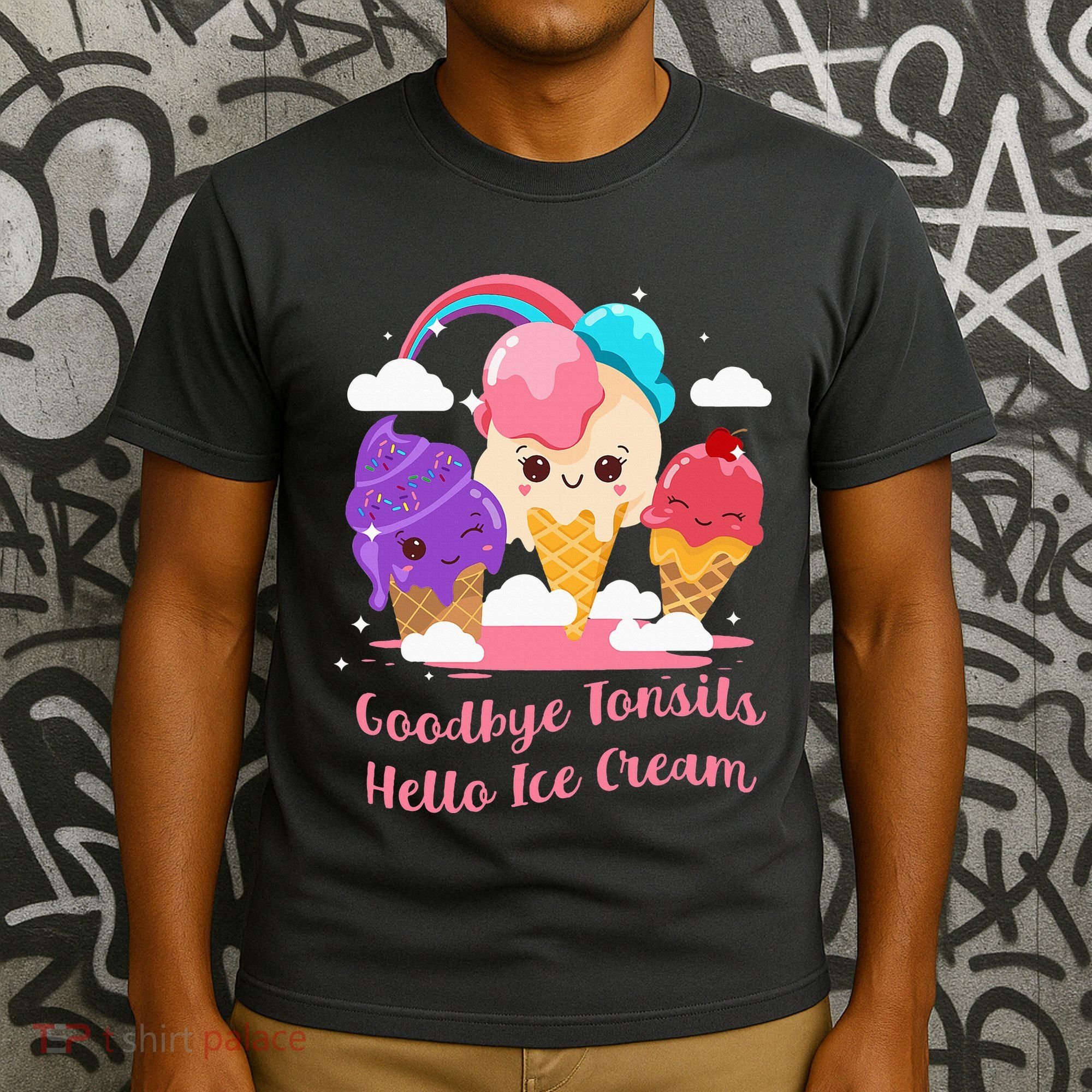 Goodbye Tonsils Hello Ice Cream Tonsillectomy Surgery T-Shirt