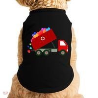 Garbage Truck Hearts Valentines Day Cool Gift Doggie Tank thumb 0