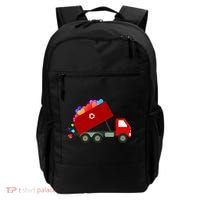 Garbage Truck Hearts Valentines Day Cool Gift Backpack thumb 0
