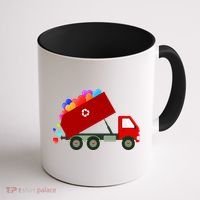 Garbage Truck Hearts Valentines Day Cool Gift Coffee Mug thumb 1