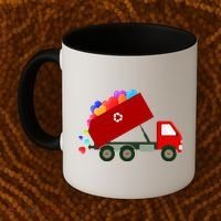 Garbage Truck Hearts Valentines Day Cool Gift Coffee Mug thumb 2