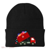 Garbage Truck Hearts Valentines Day Cool Gift Beanie thumb 0