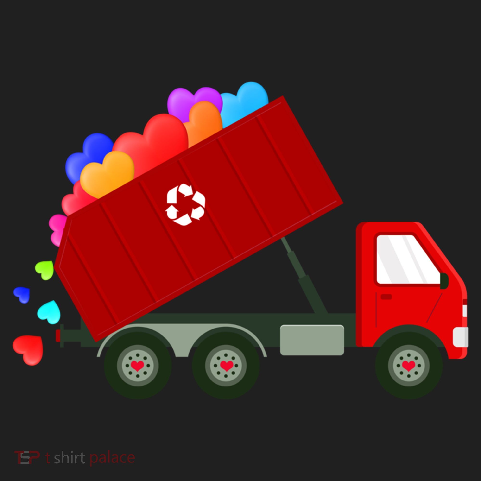Garbage Truck Hearts Valentines Day Cool Gift Beanie