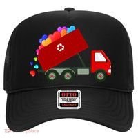 Garbage Truck Hearts Valentines Day Cool Gift Hat thumb 0