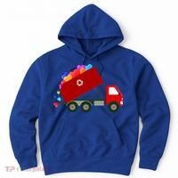 Garbage Truck Hearts Valentines Day Cool Gift Hoodie thumb 0