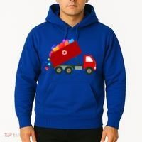 Garbage Truck Hearts Valentines Day Cool Gift Hoodie thumb 2