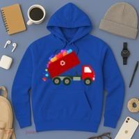 Garbage Truck Hearts Valentines Day Cool Gift Hoodie thumb 3