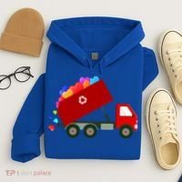 Garbage Truck Hearts Valentines Day Cool Gift Hoodie thumb 4