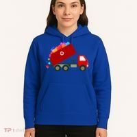 Garbage Truck Hearts Valentines Day Cool Gift Hoodie thumb 5