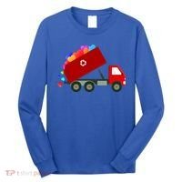 Garbage Truck Hearts Valentines Day Cool Gift Long Sleeve Shirt thumb 0
