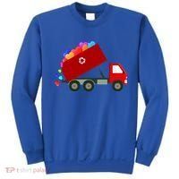Garbage Truck Hearts Valentines Day Cool Gift Sweatshirt thumb 0