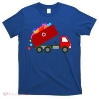 Garbage Truck Hearts Valentines Day Cool Gift T-Shirt thumb 0