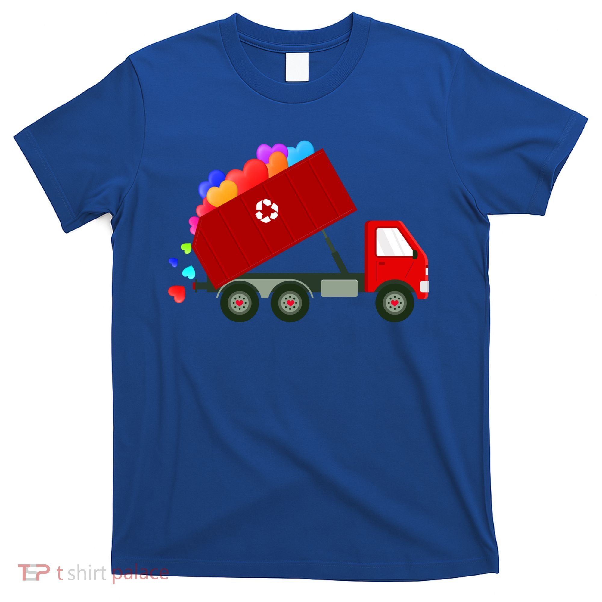 Garbage Truck Hearts Valentines Day Cool Gift T-Shirt