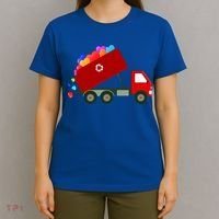 Garbage Truck Hearts Valentines Day Cool Gift T-Shirt thumb 4