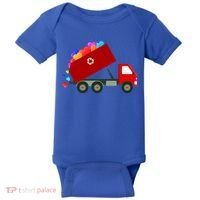 Garbage Truck Hearts Valentines Day Cool Gift Baby Bodysuit thumb 0