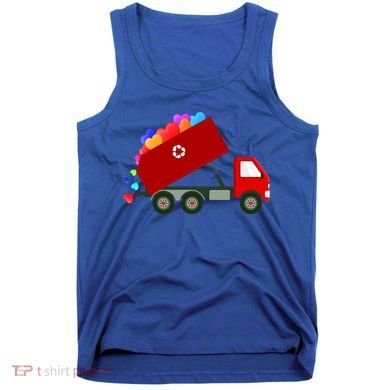Garbage Truck Hearts Valentines Day Cool Gift Tank Top