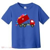 Garbage Truck Hearts Valentines Day Cool Gift Toddler T-Shirt thumb 0