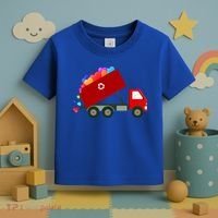 Garbage Truck Hearts Valentines Day Cool Gift Toddler T-Shirt thumb 3