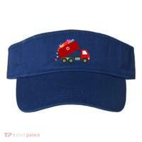 Garbage Truck Hearts Valentines Day Cool Gift Visor thumb 0
