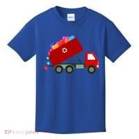 Garbage Truck Hearts Valentines Day Cool Gift Kids T-Shirt thumb 0