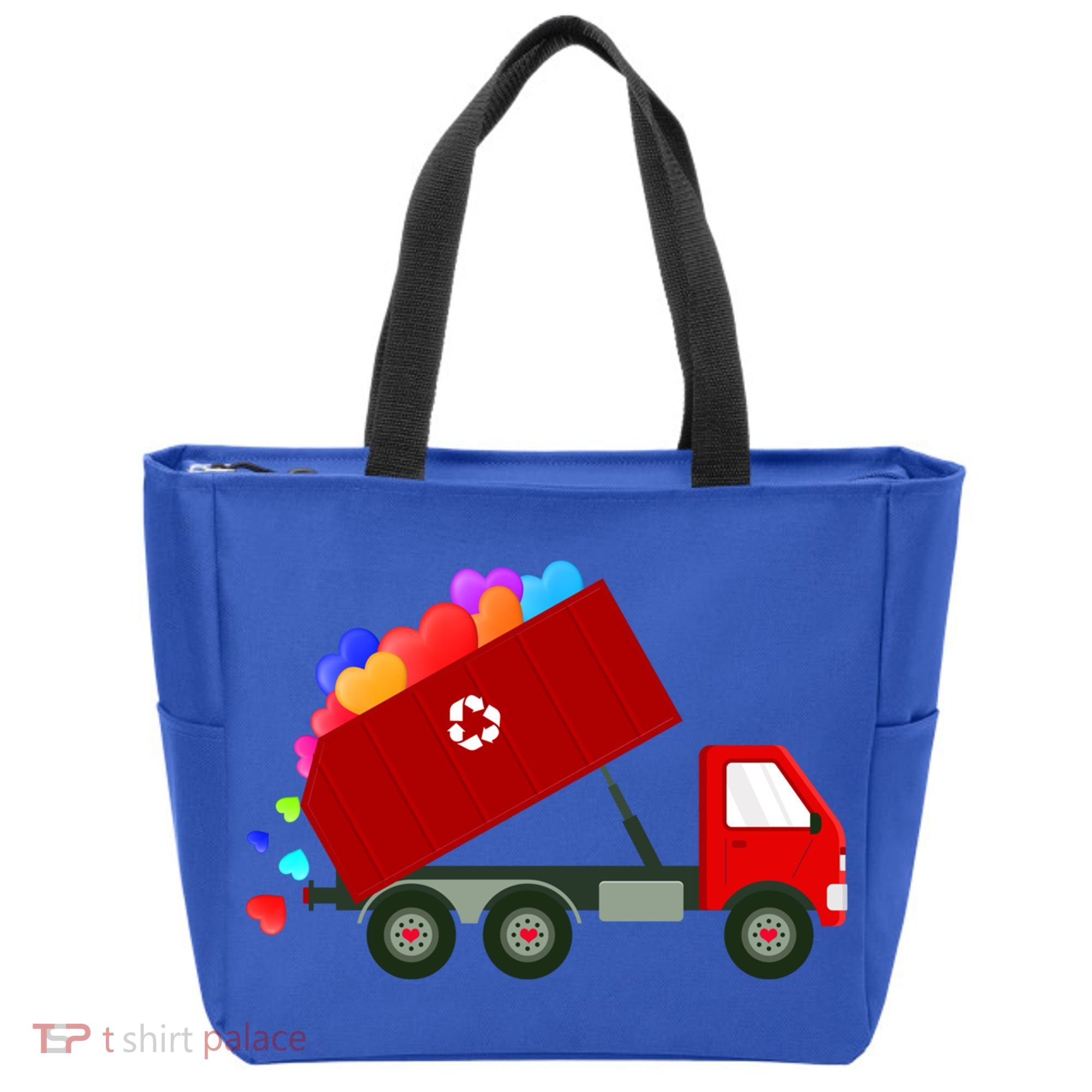Garbage Truck Hearts Valentines Day Cool Gift Tote Bag