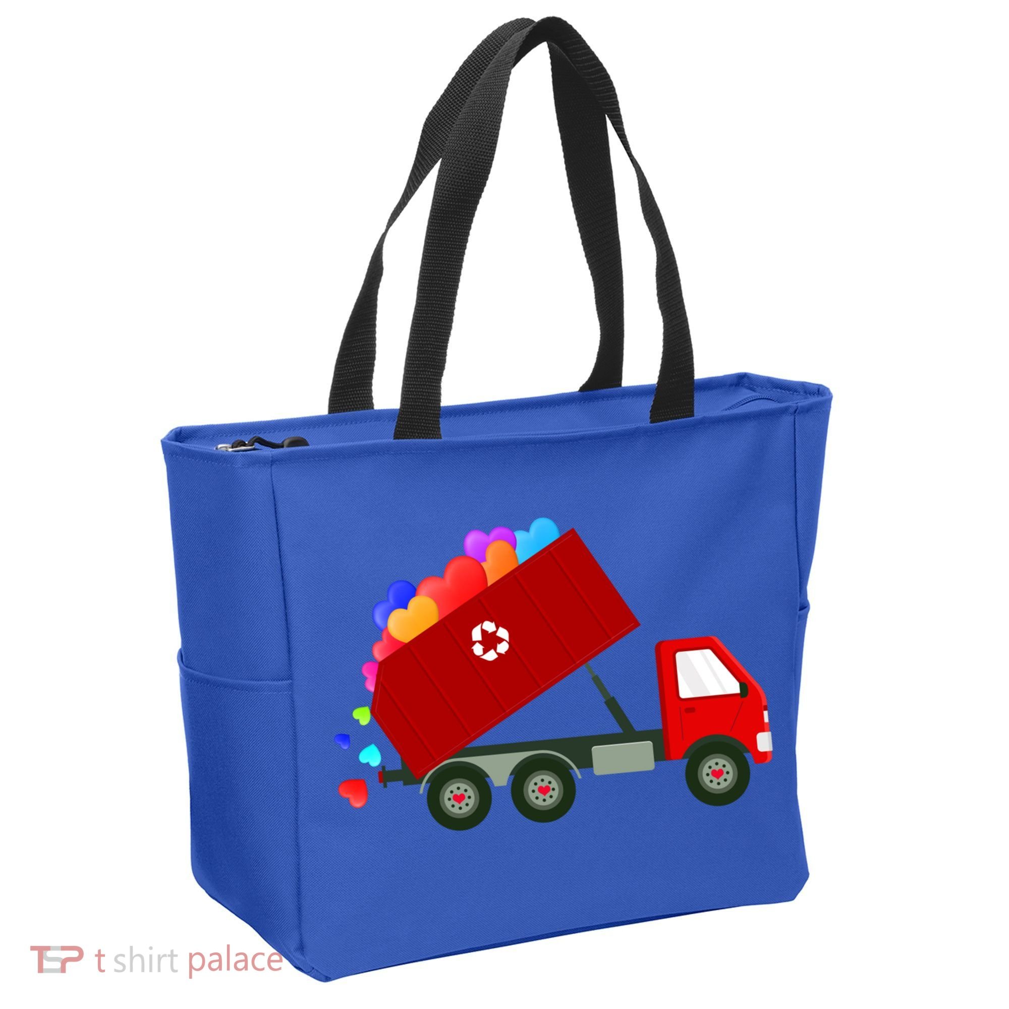 Garbage Truck Hearts Valentines Day Cool Gift Tote Bag