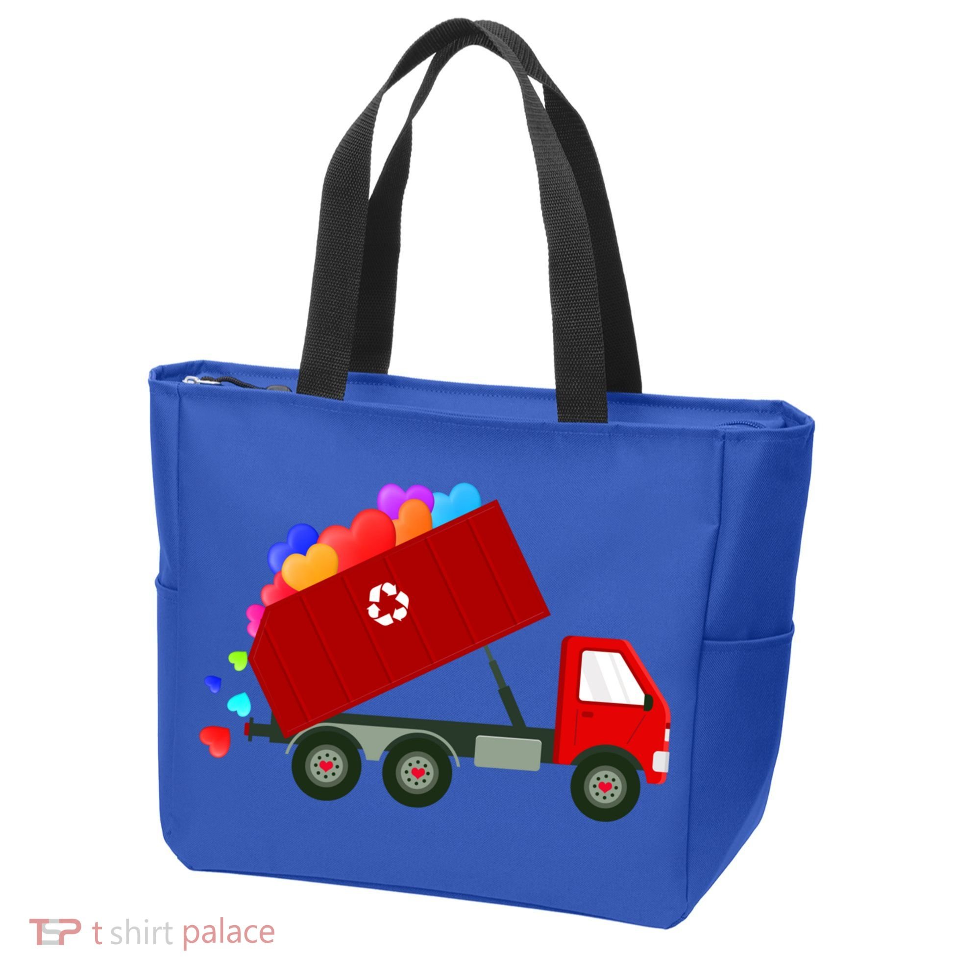Garbage Truck Hearts Valentines Day Cool Gift Tote Bag