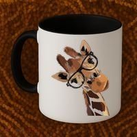 Good Time Hipster Giraffe Cute Giraffe Sunglasses Coffee Mug thumb 2