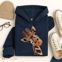 Good Time Hipster Giraffe Cute Giraffe Sunglasses Hoodie thumb 4