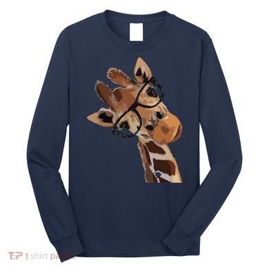 Good Time Hipster Giraffe Cute Giraffe Sunglasses Long Sleeve Shirt