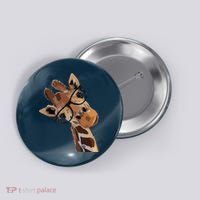 Good Time Hipster Giraffe Cute Giraffe Sunglasses Button thumb 0