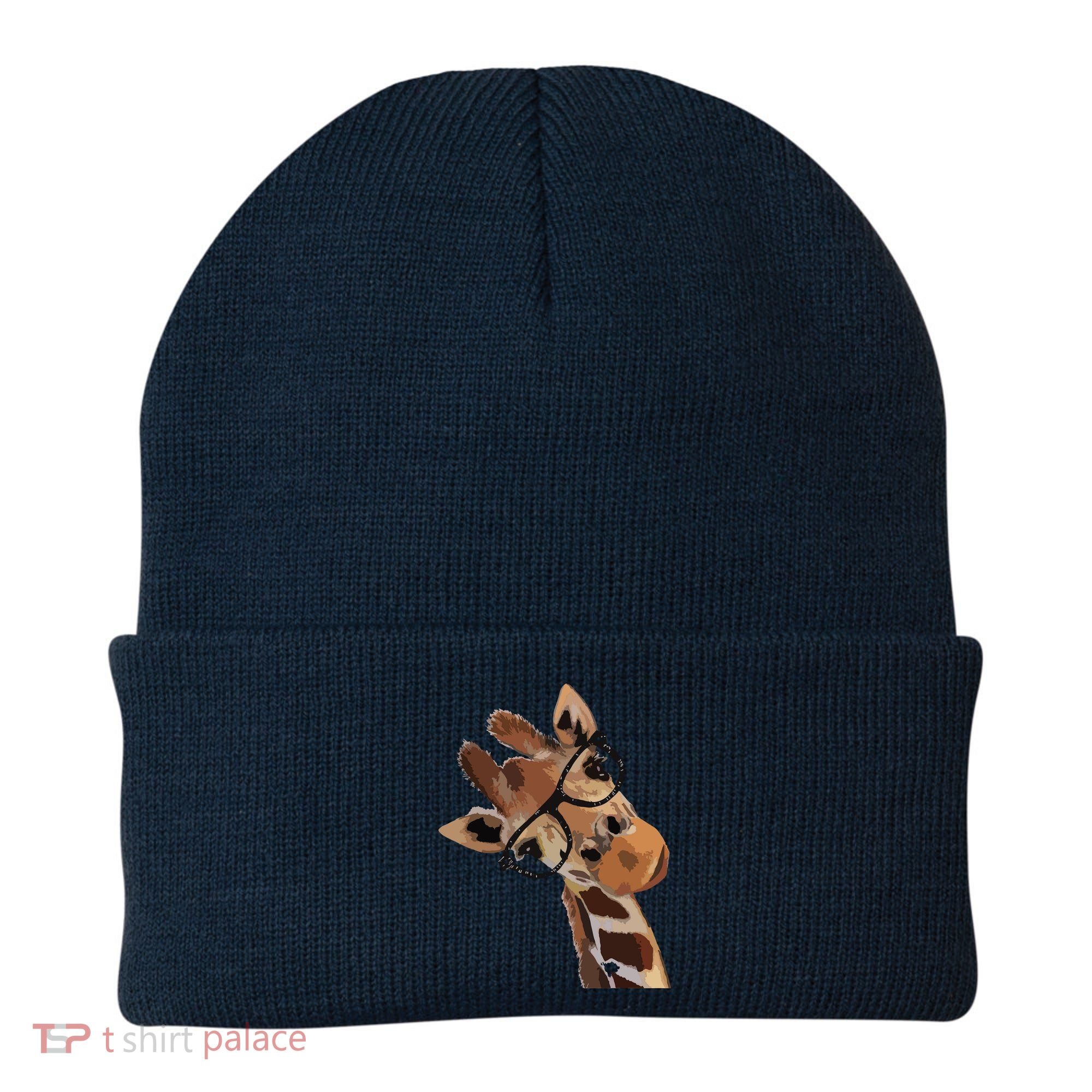 Good Time Hipster Giraffe Cute Giraffe Sunglasses Beanie