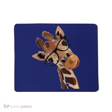 Good Time Hipster Giraffe Cute Giraffe Sunglasses Mousepad