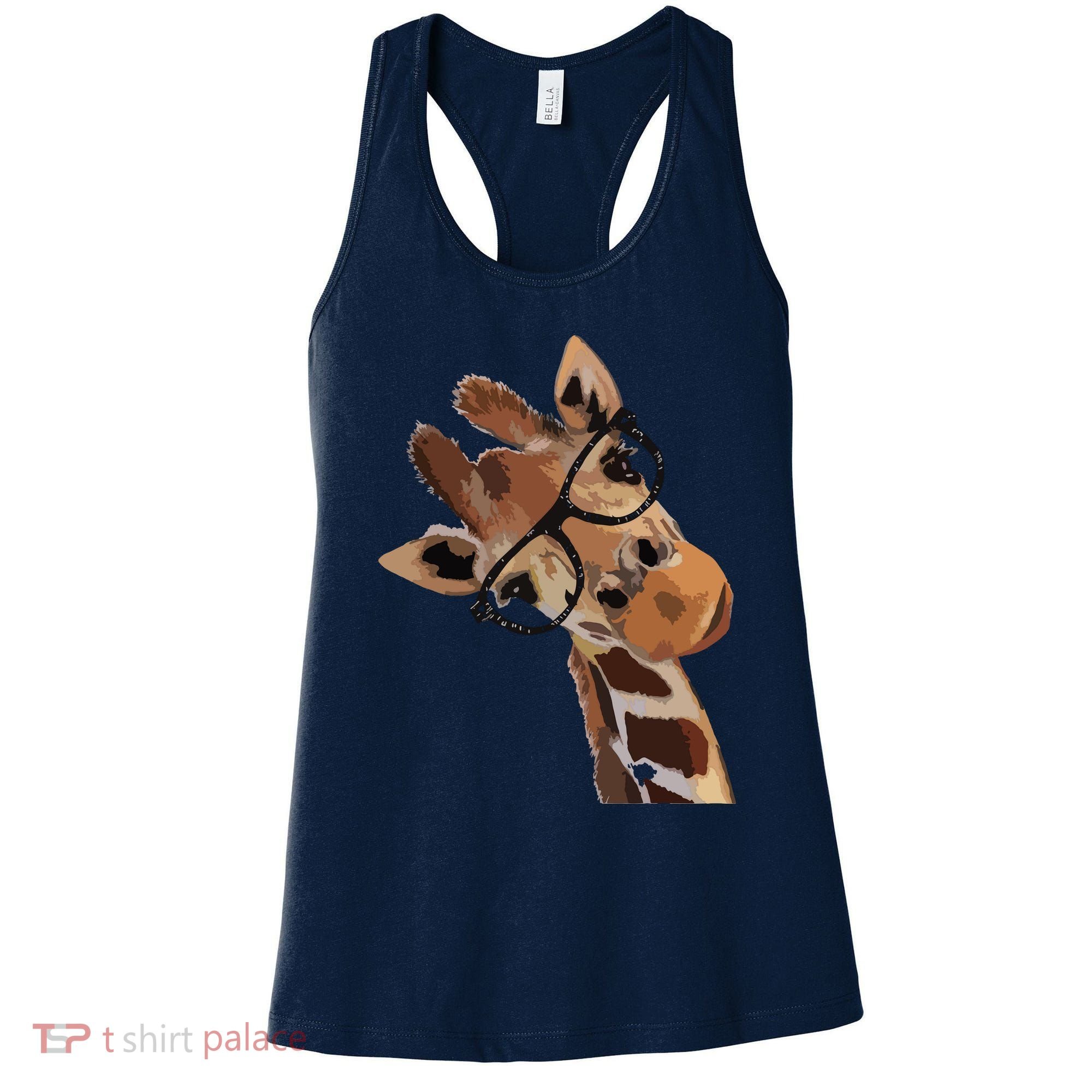Good Time Hipster Giraffe Cute Giraffe Sunglasses Women's Tank Top