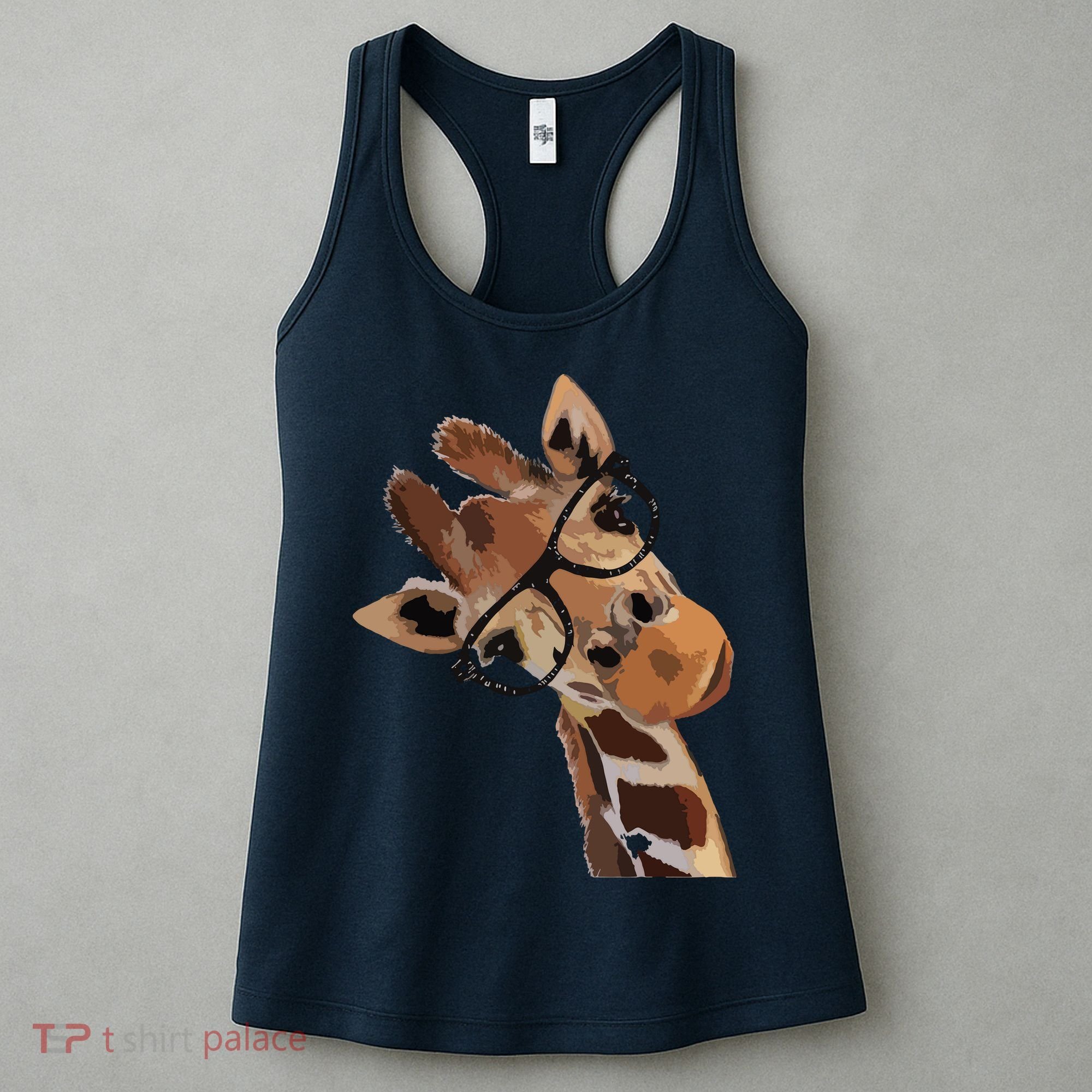 Good Time Hipster Giraffe Cute Giraffe Sunglasses Women's Tank Top