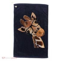 Good Time Hipster Giraffe Cute Giraffe Sunglasses Golf Towel thumb 0
