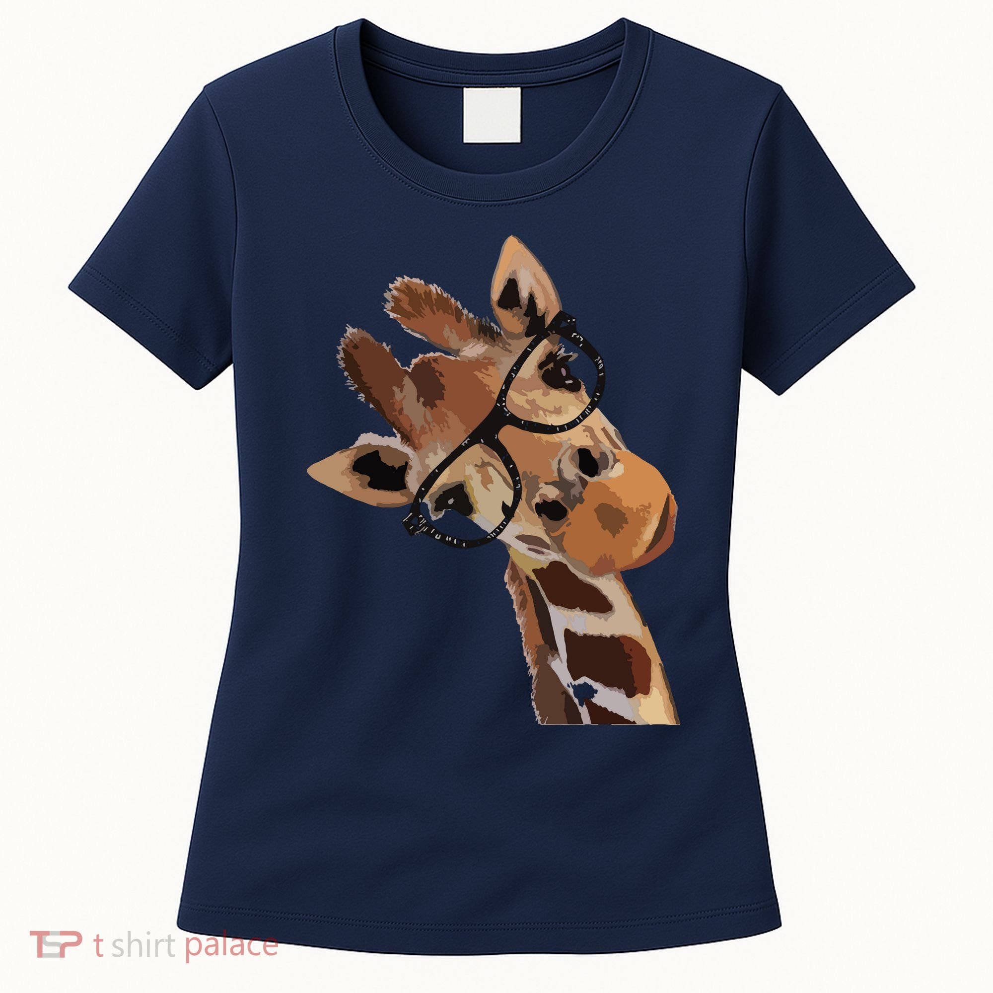 Good Time Hipster Giraffe Cute Giraffe Sunglasses Women's T-Shirt
