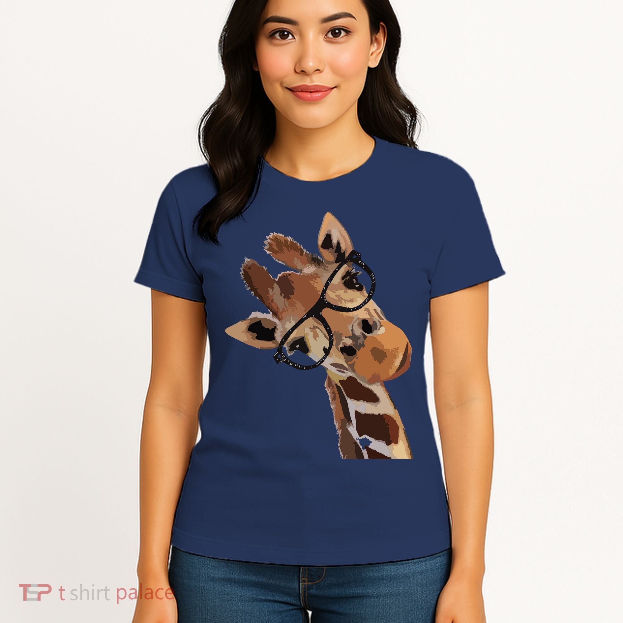 Good Time Hipster Giraffe Cute Giraffe Sunglasses Women's T-Shirt