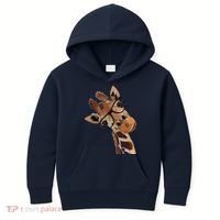 Good Time Hipster Giraffe Cute Giraffe Sunglasses Kids Hoodie thumb 0