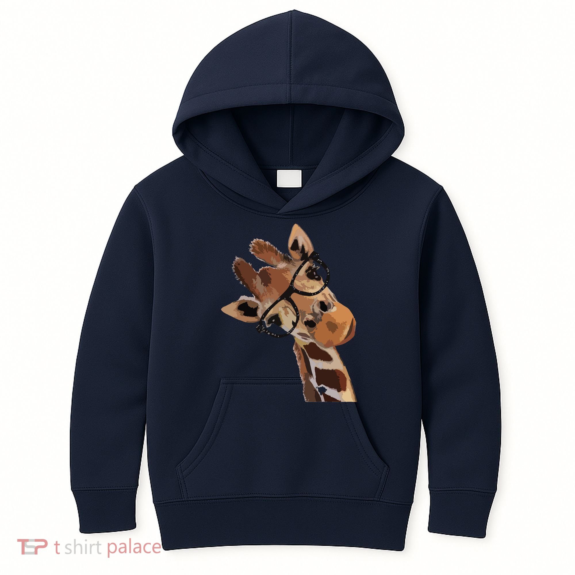 Good Time Hipster Giraffe Cute Giraffe Sunglasses Kids Hoodie