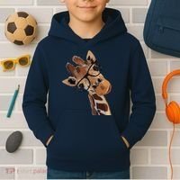 Good Time Hipster Giraffe Cute Giraffe Sunglasses Kids Hoodie thumb 2