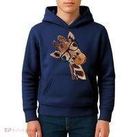 Good Time Hipster Giraffe Cute Giraffe Sunglasses Kids Hoodie thumb 4
