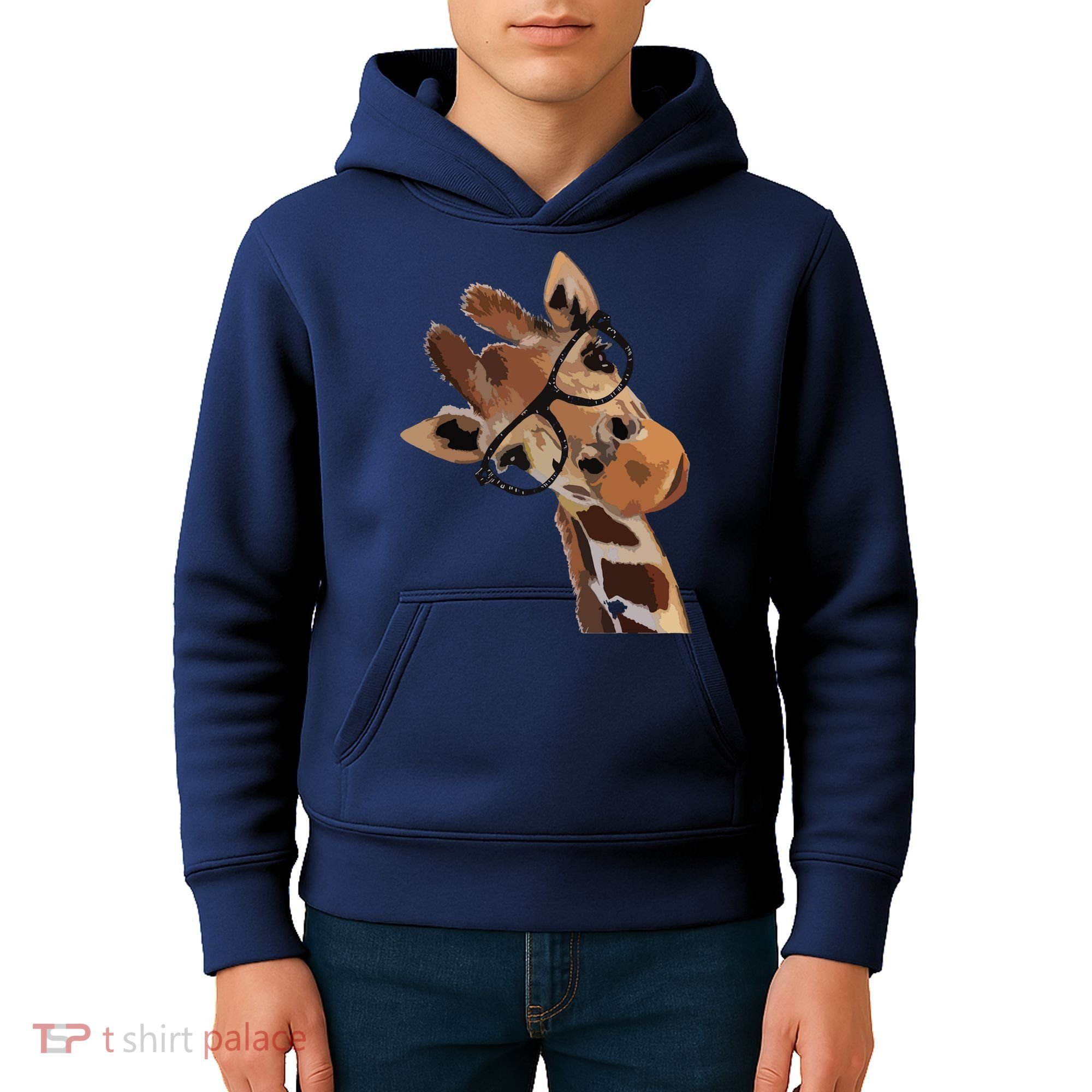 Good Time Hipster Giraffe Cute Giraffe Sunglasses Kids Hoodie