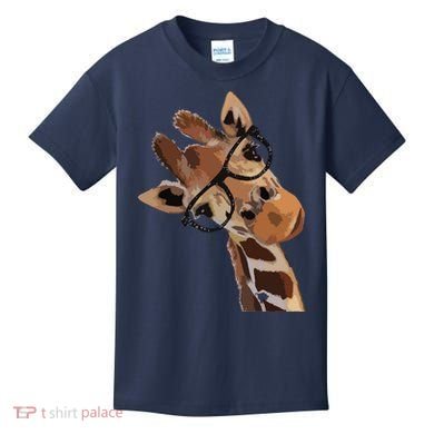 Good Time Hipster Giraffe Cute Giraffe Sunglasses Kids T-Shirt