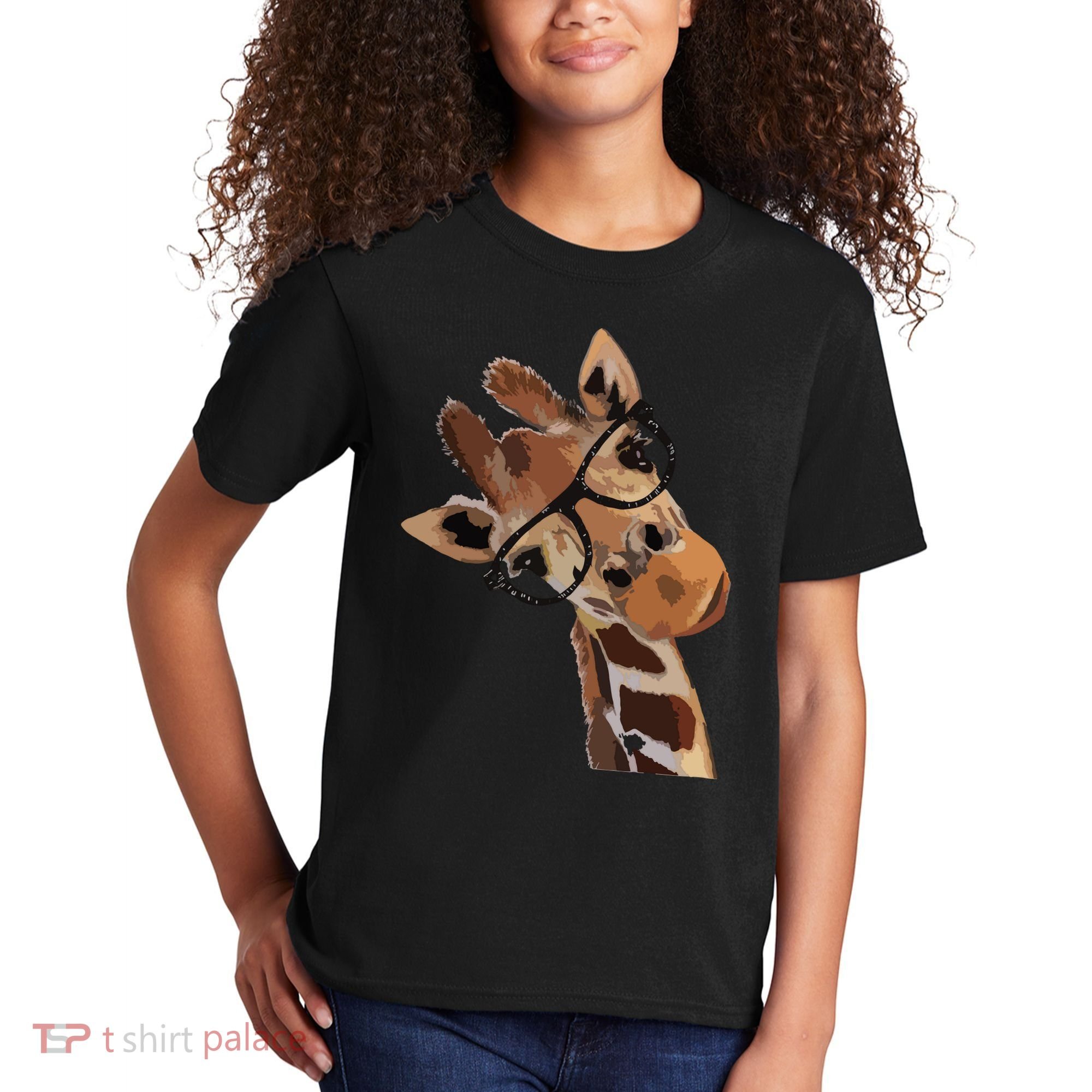 Good Time Hipster Giraffe Cute Giraffe Sunglasses Kids T-Shirt