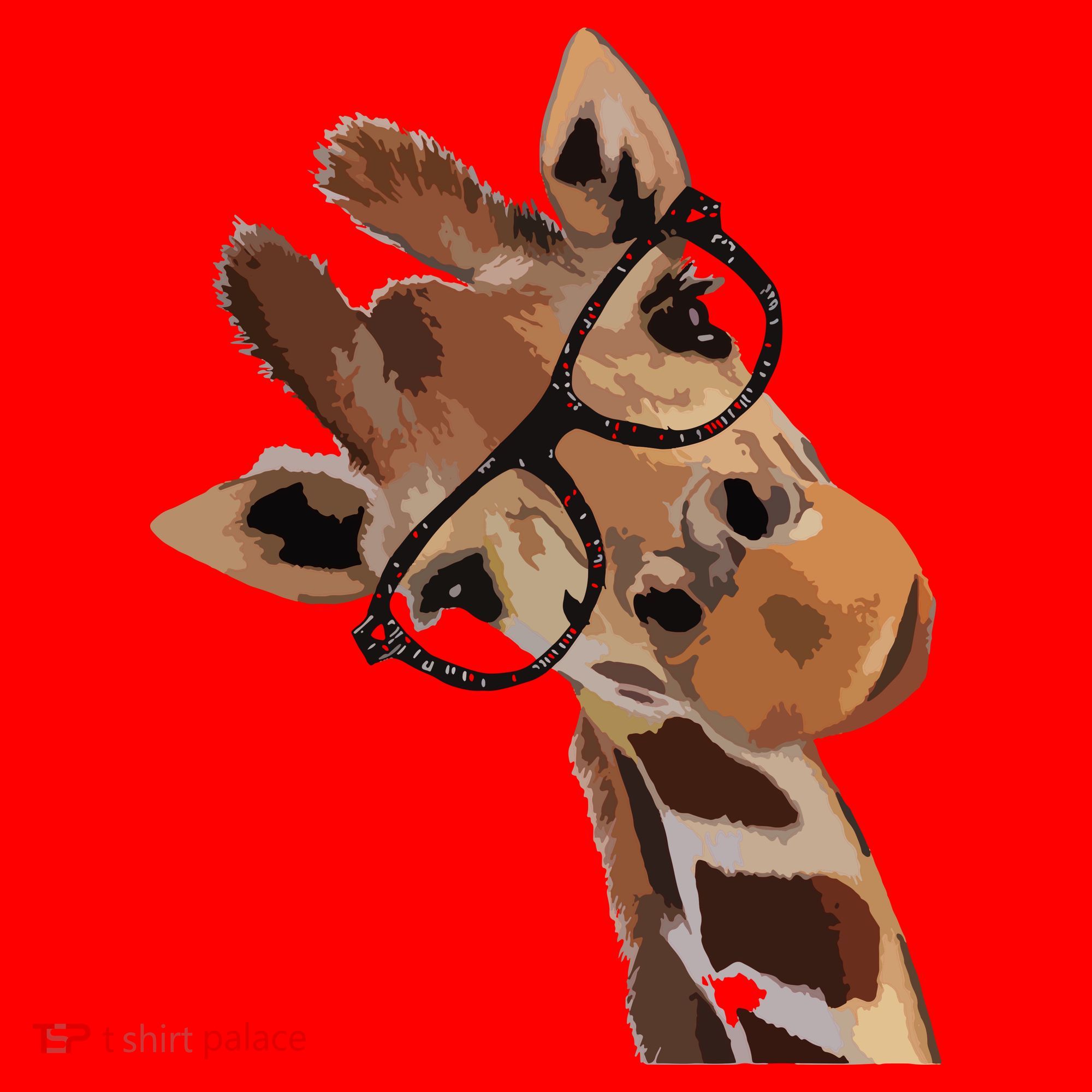 Good Time Hipster Giraffe Cute Giraffe Sunglasses Santa Hat