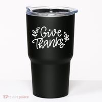 Give Thanks Holiday Thanksgiving Tumbler thumb 0