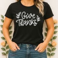 Give Thanks Holiday Thanksgiving Women's T-Shirt thumb 2