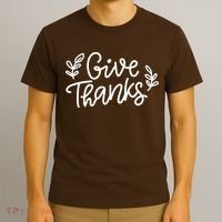 Give Thanks Holiday Thanksgiving T-Shirt thumb 3