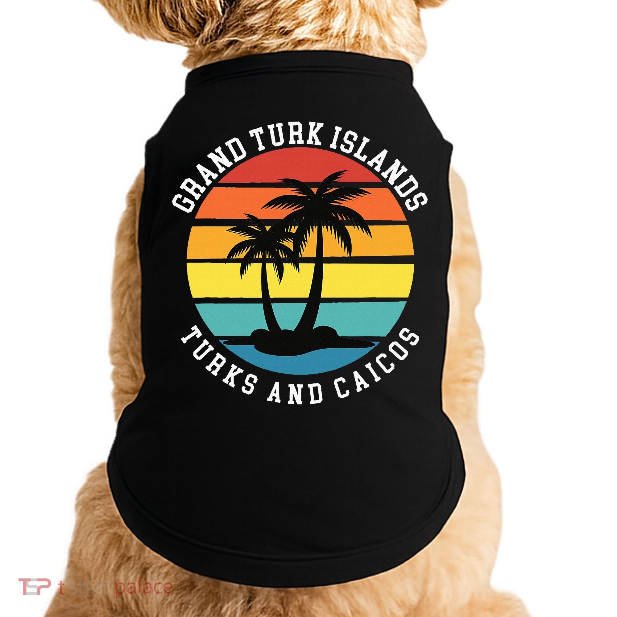 Grand Turk Islands Turks And Caicos Sunset Palm Trees Doggie Tank